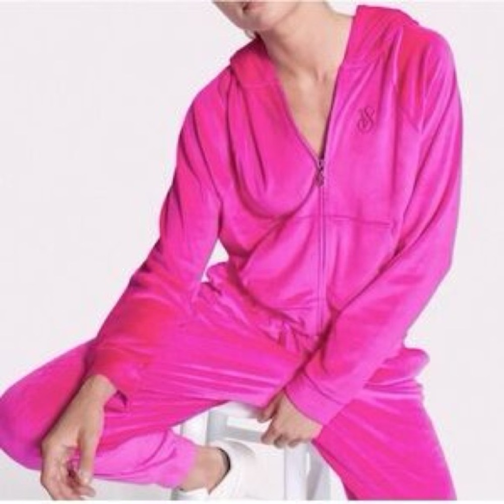 Victoria Secret On Point Velour Track Suit XS hot pink